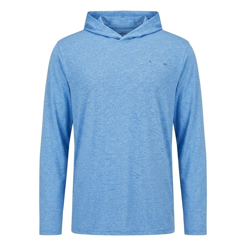 NEW‎ Drake Clothing Co Men's 2XL Performance Hoodie Marina Blue Heather